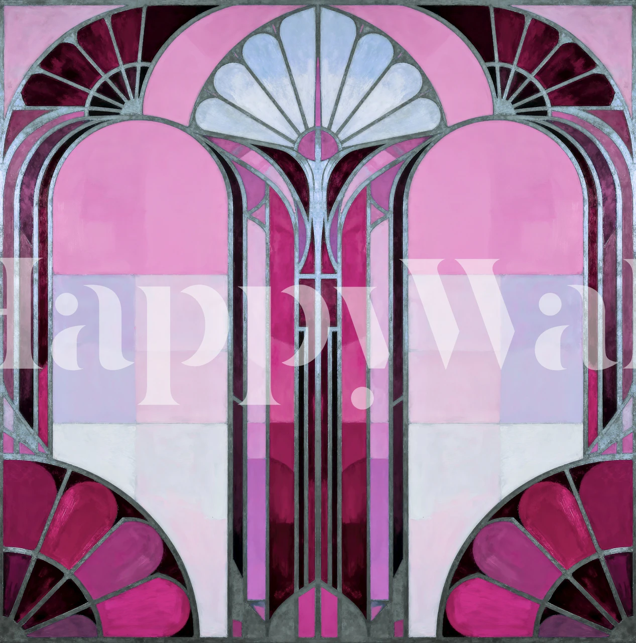Modern Art Deco Shapes behang in een kamer