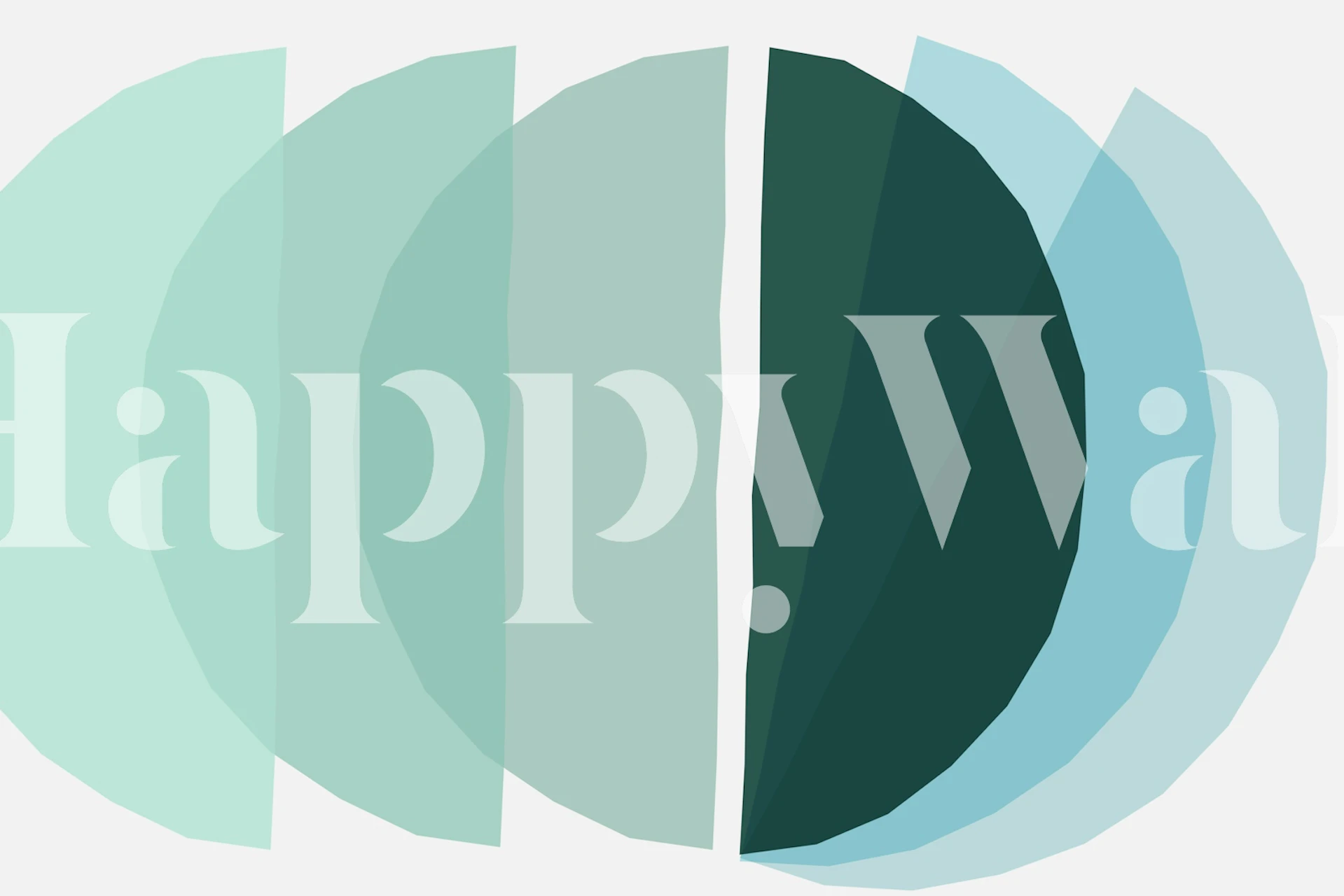 Abstract Aqua Mid-Century Art tapetdesign