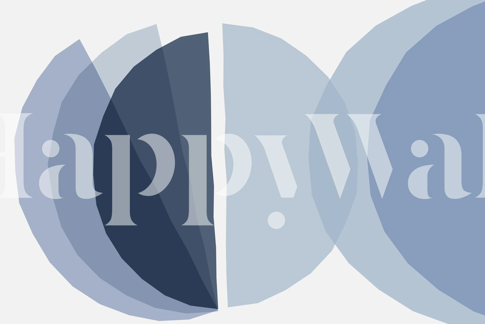 Abstract Blue Geometry wallpaper in a room