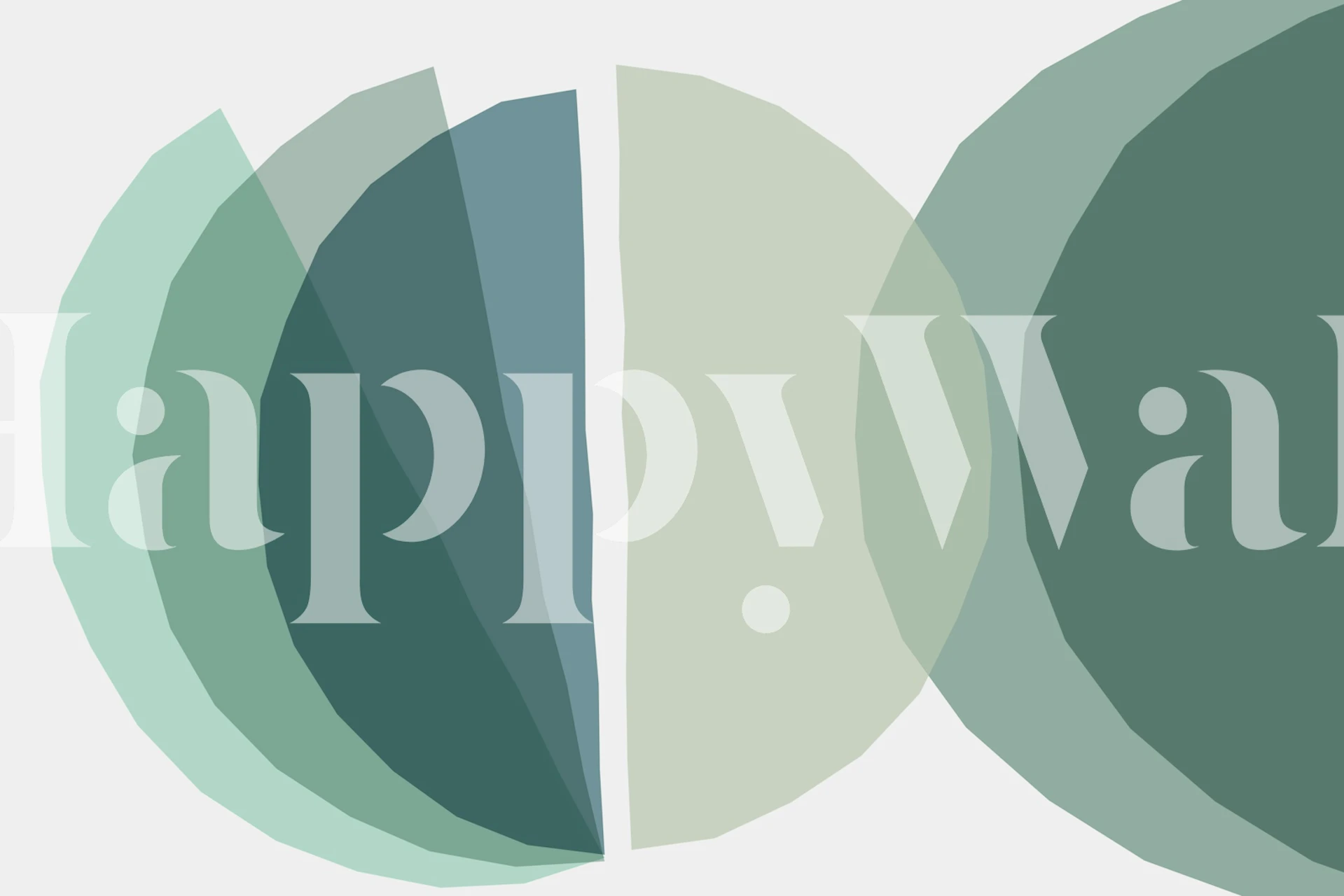 Abstract Circular Shades papel de parede em um cômodo