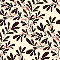 Trailing Brown Berry Branch carta da parati