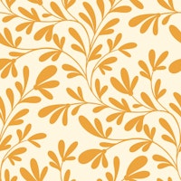 Trailing Yellow Branches on Cream tapeta