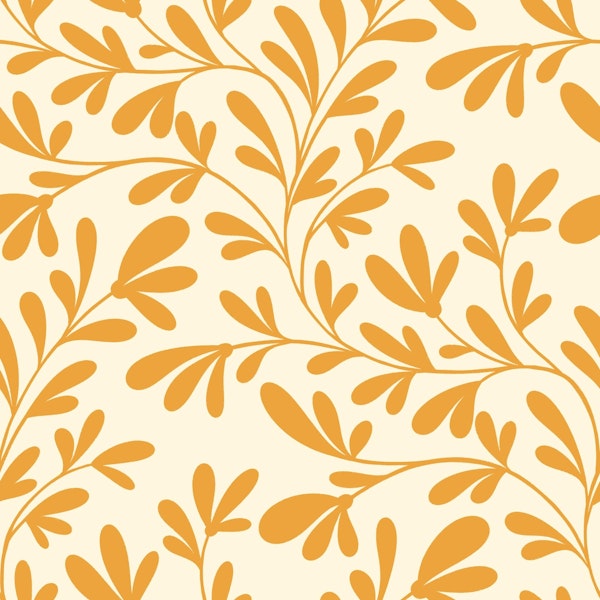 Trailing Yellow Branches on Cream
