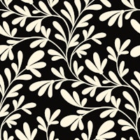 Trailing Cream Branches on Black tapety