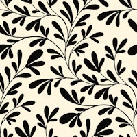Trailing Black Branches on Cream carta da parati