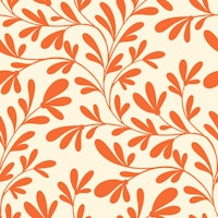 Coral Trailing Branches on Cream carta da parati
