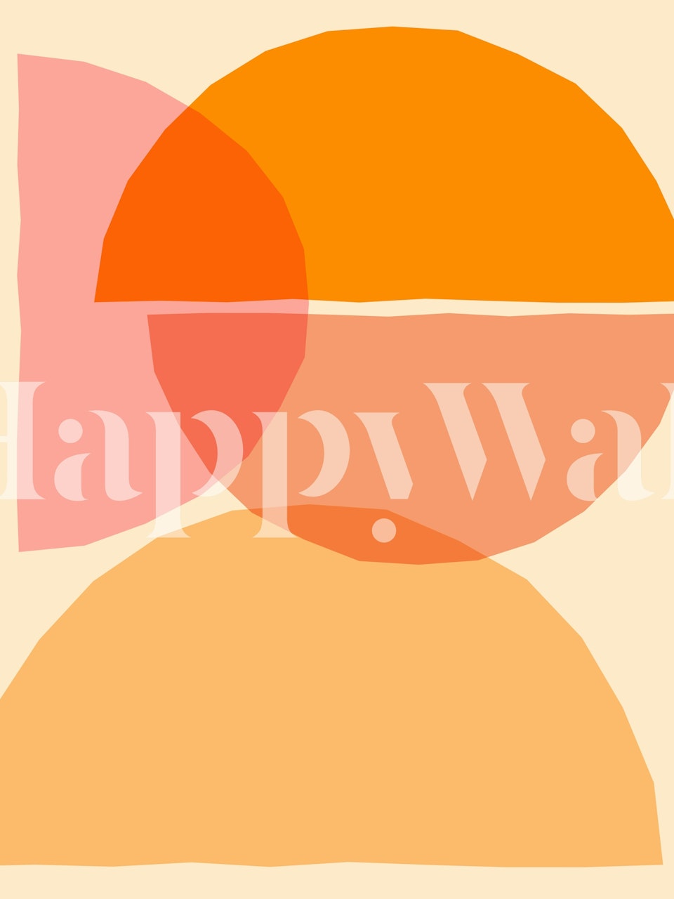 Abstract Sunset Hues tapetti esiteltynä huoneessa