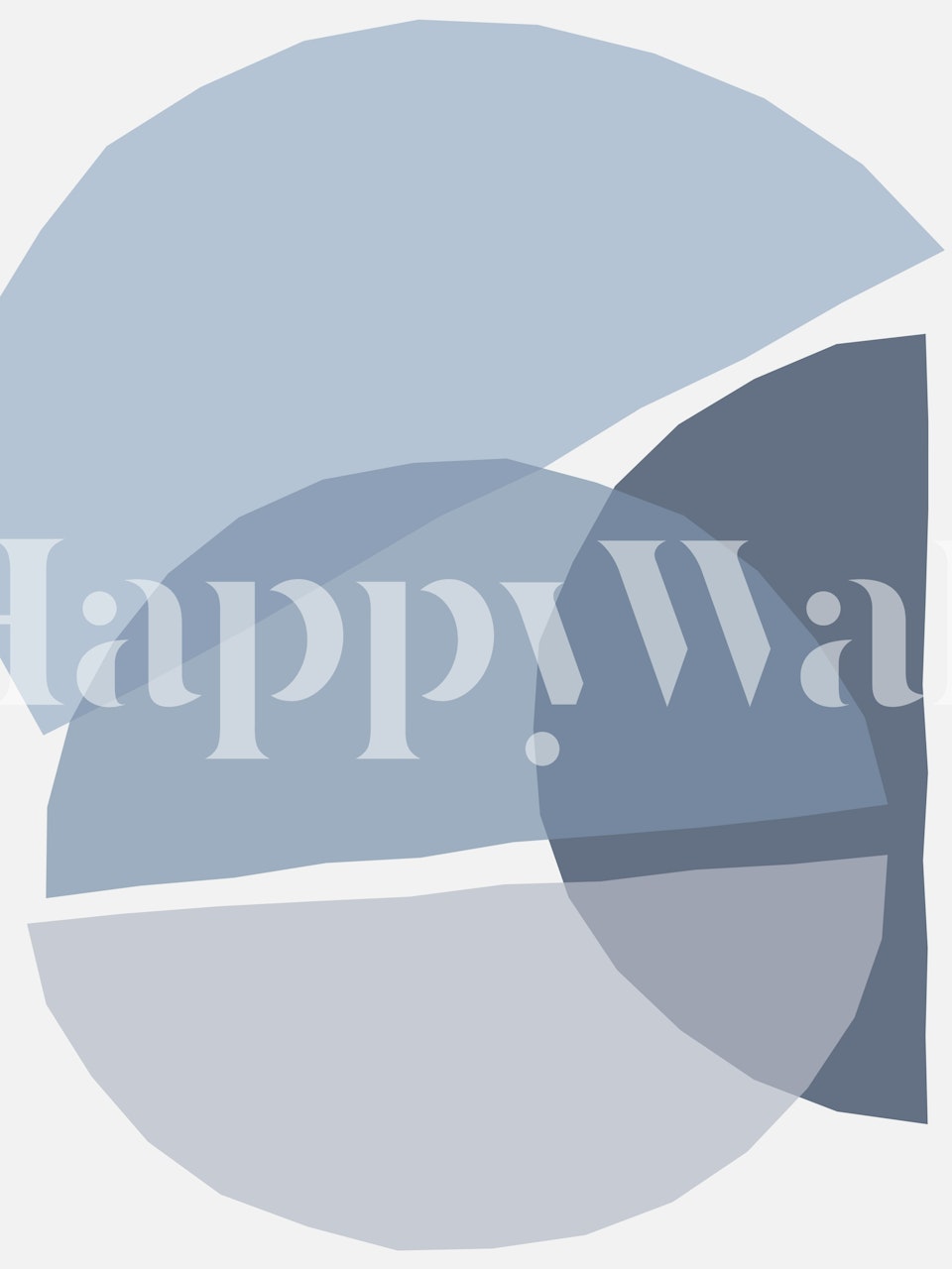 Abstract pastel blue geometric shapes wallpaper