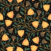 Golden Twilight Tulips ταπετσαρία