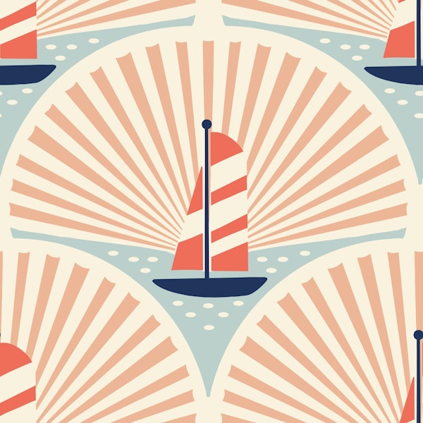 Sailboats in the Sunrise - rose