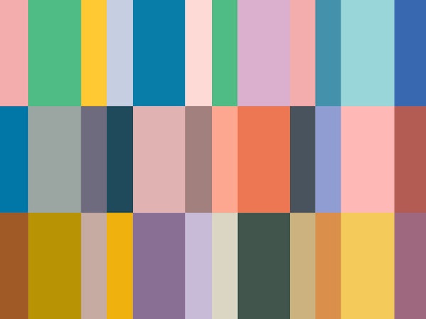 Retro Color Geometric Striped Shapes