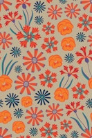 Floriography Floral Botanical Orange Large ταπετσαρία