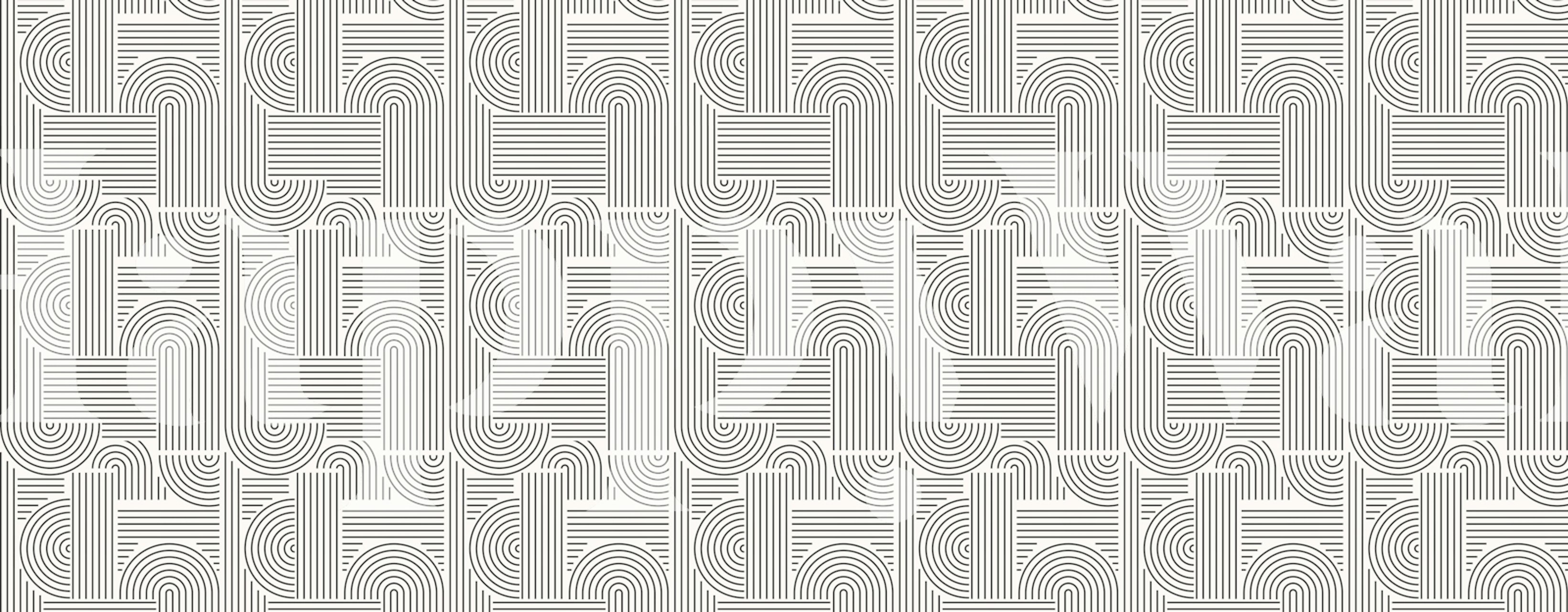 Art Deco Geometric Chic behang in een kamer