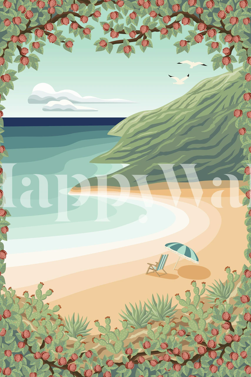 Postcard from Paradise papel tapiz en una habitación