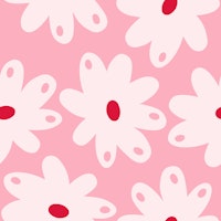 Happy Daisies - Pink and Crimson Red 2 tapete