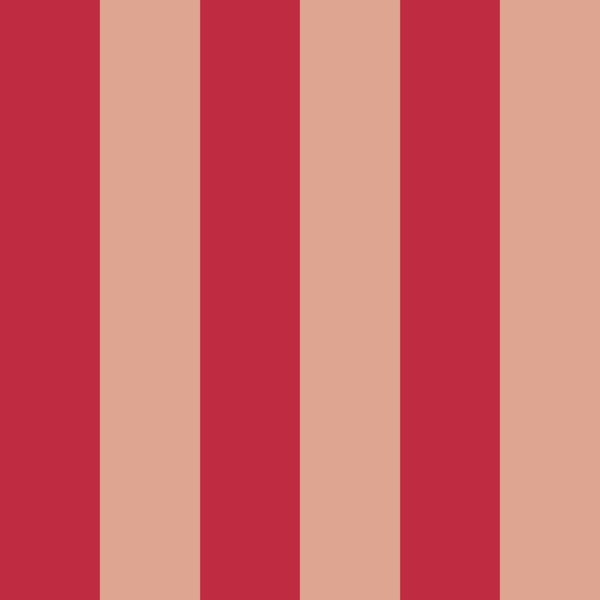 Red And Peach Scandi Stripes Nursery