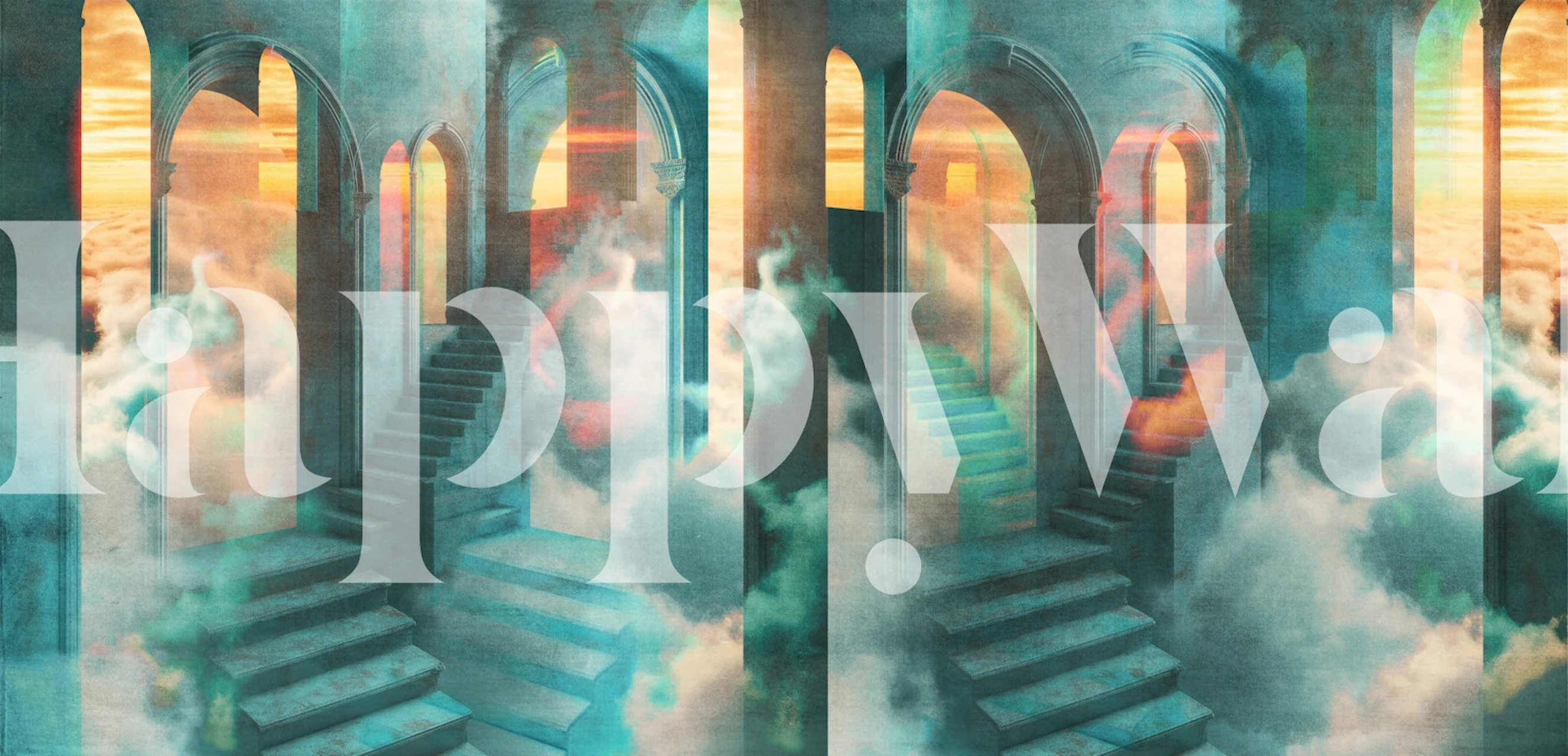 Mystic Stairway Surreal Dream tapet i et rum