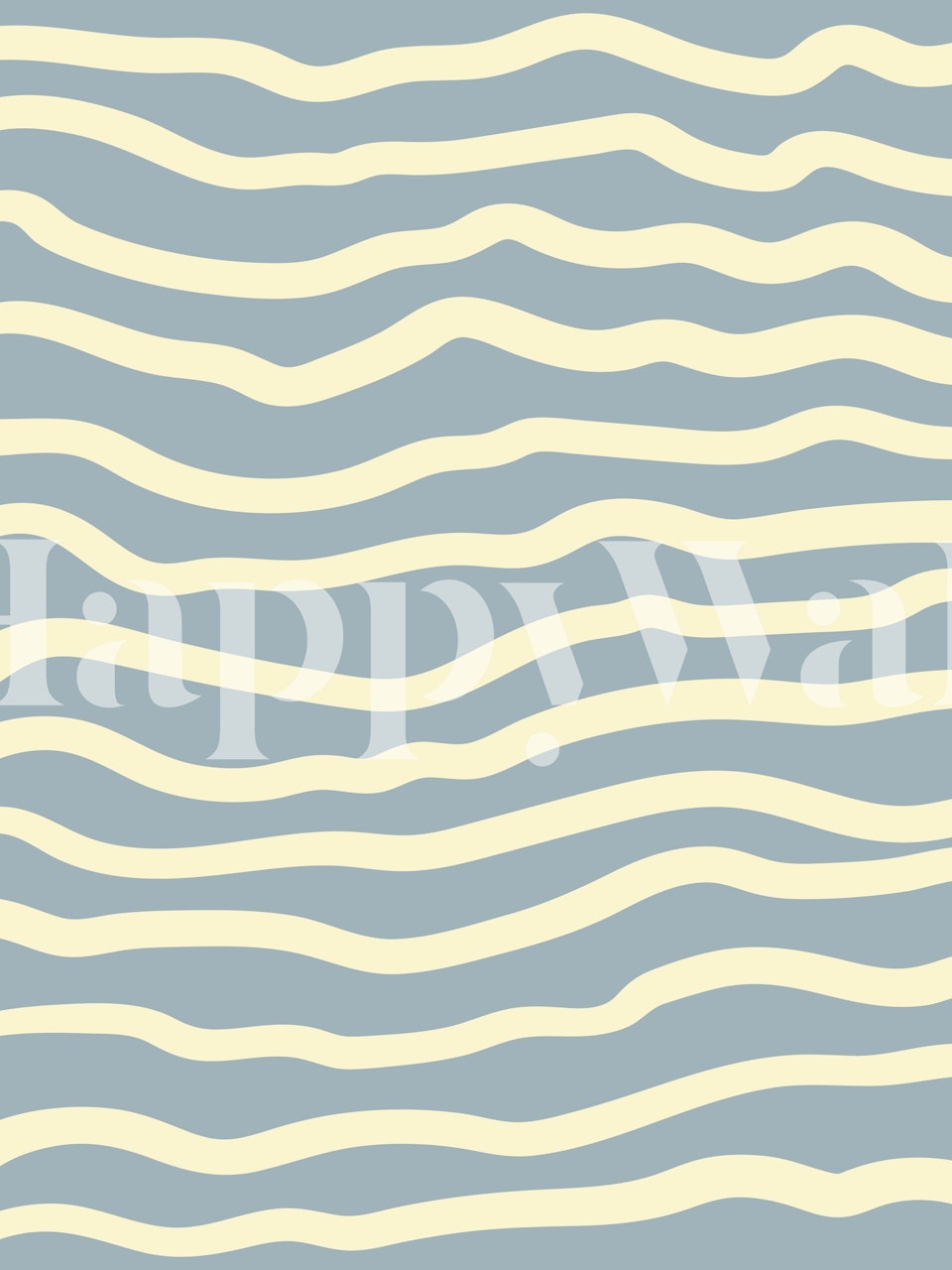 Serenity Waves wallpaper in a modern room