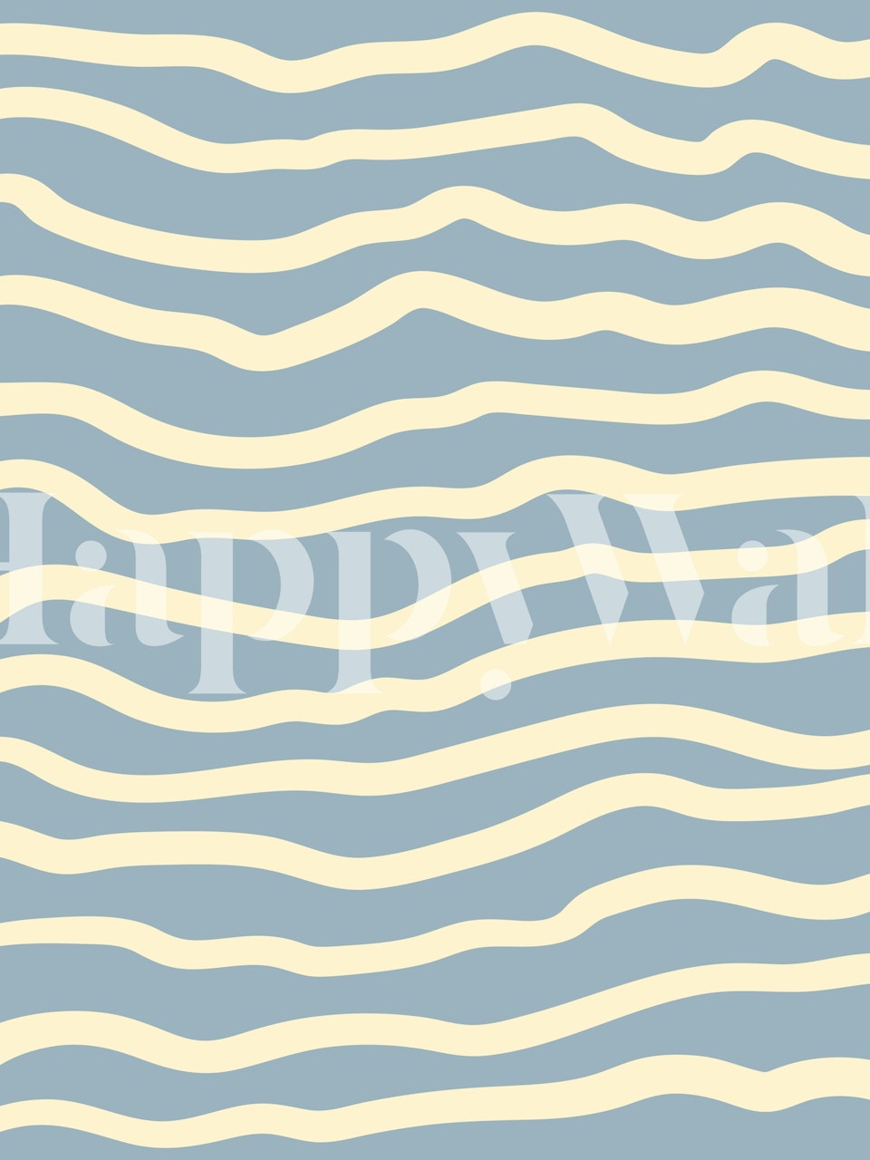 Serenity Waves wallpaper in a modern room