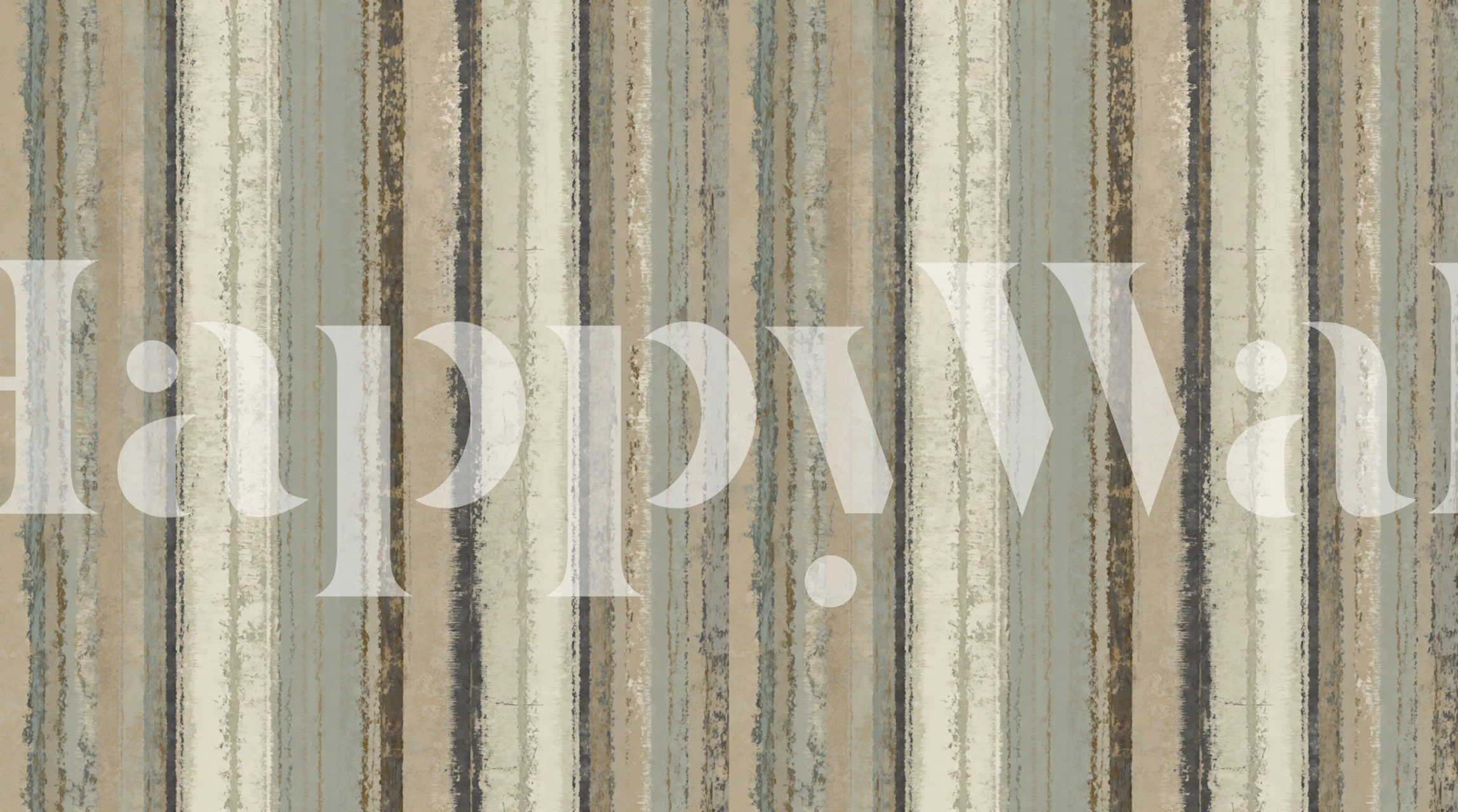 Cream and taupe striped pattern wallpaper