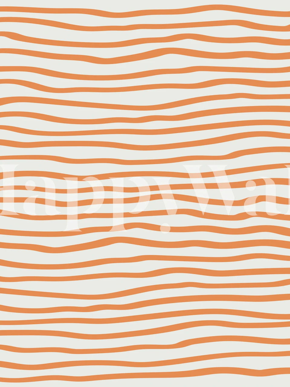 Papel pintado Orange Curves Abstract en una habitación