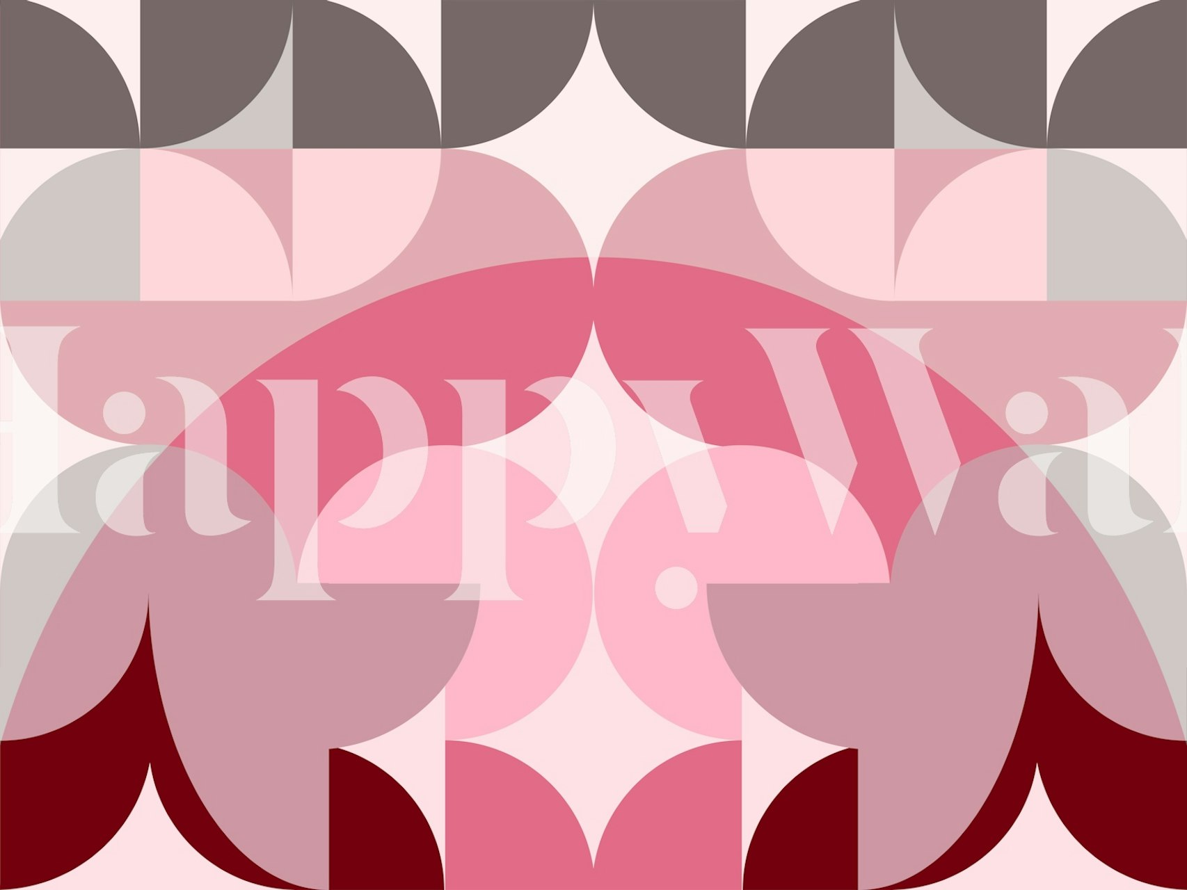Geometric pink and gray patterns wallpaper