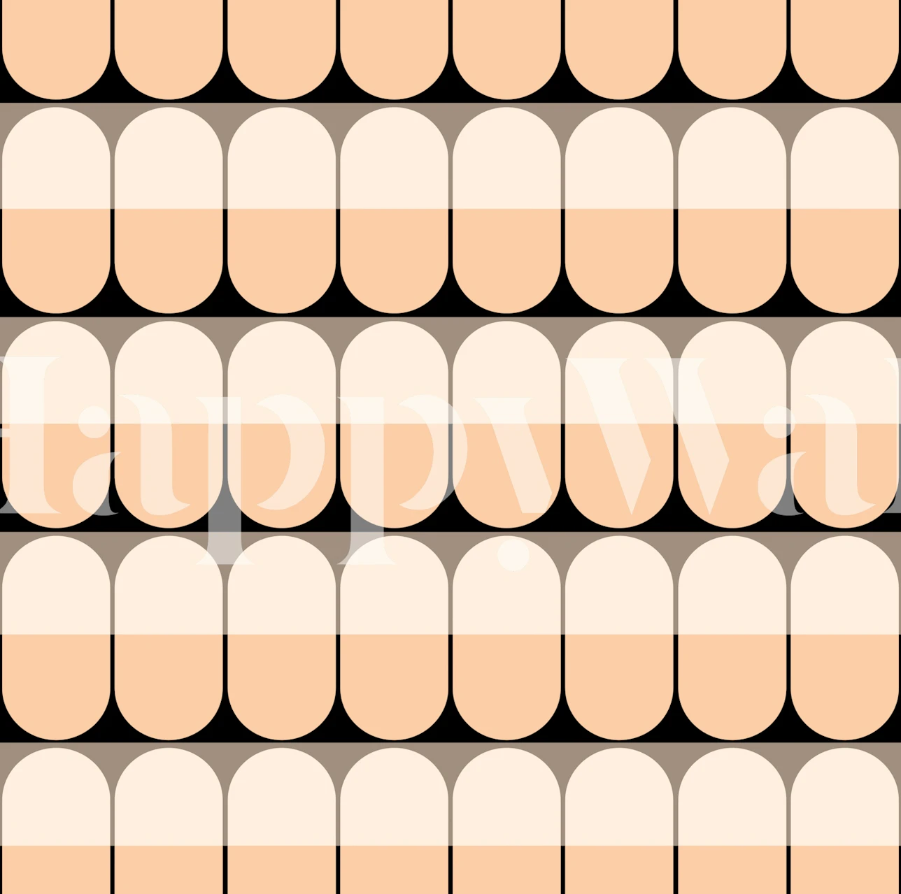 Papel de parede Modern Geometric Retro em um quarto