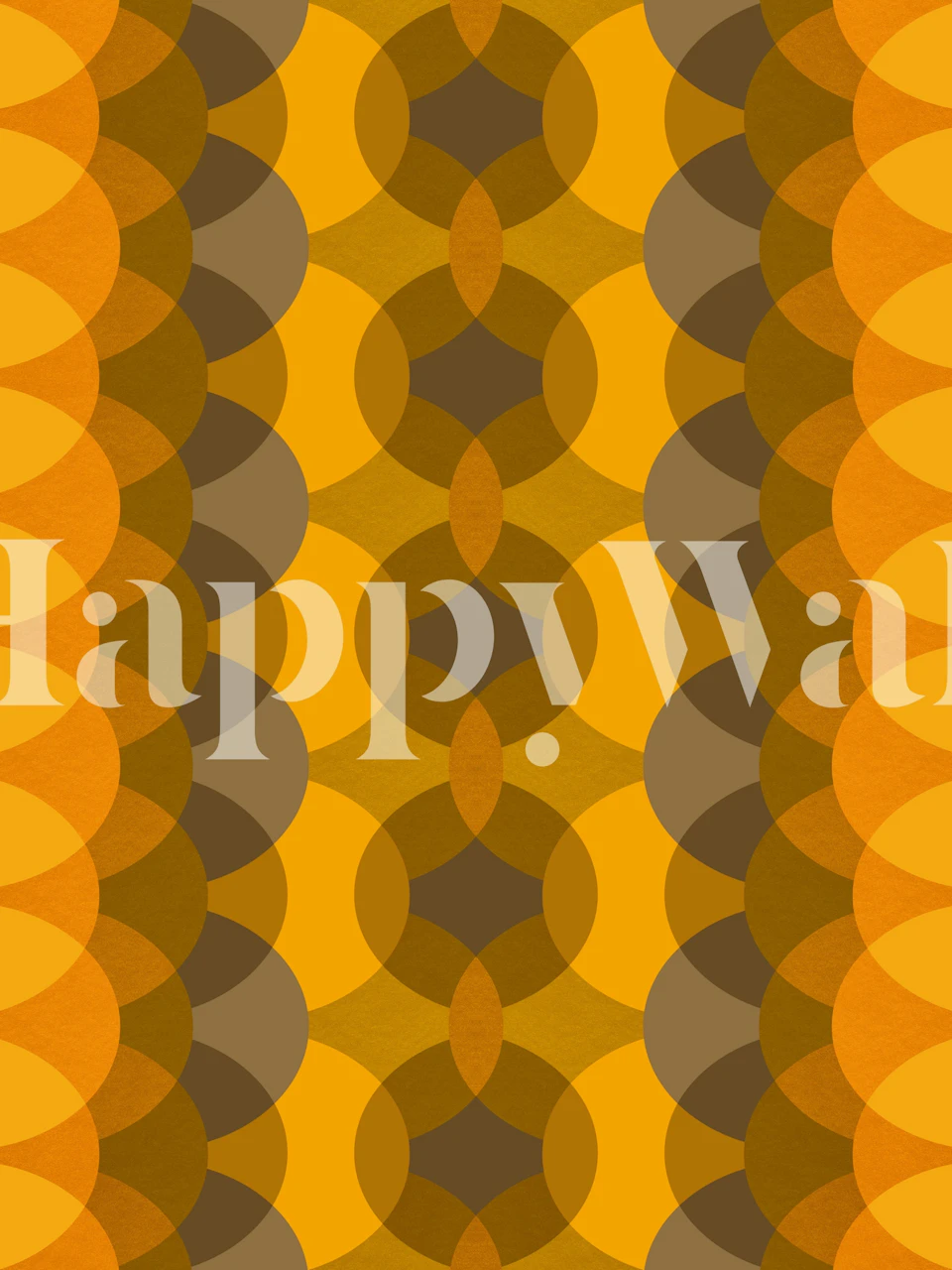 Golden Retro Geometry wallpaper in a room