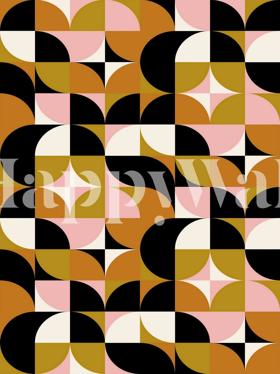 Ταπετσαρία Mid-Century Modern Mix στο δωμάτιο