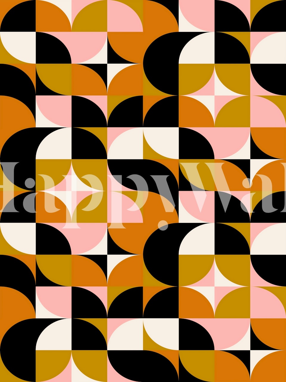 Ταπετσαρία Mid-Century Modern Mix στο δωμάτιο