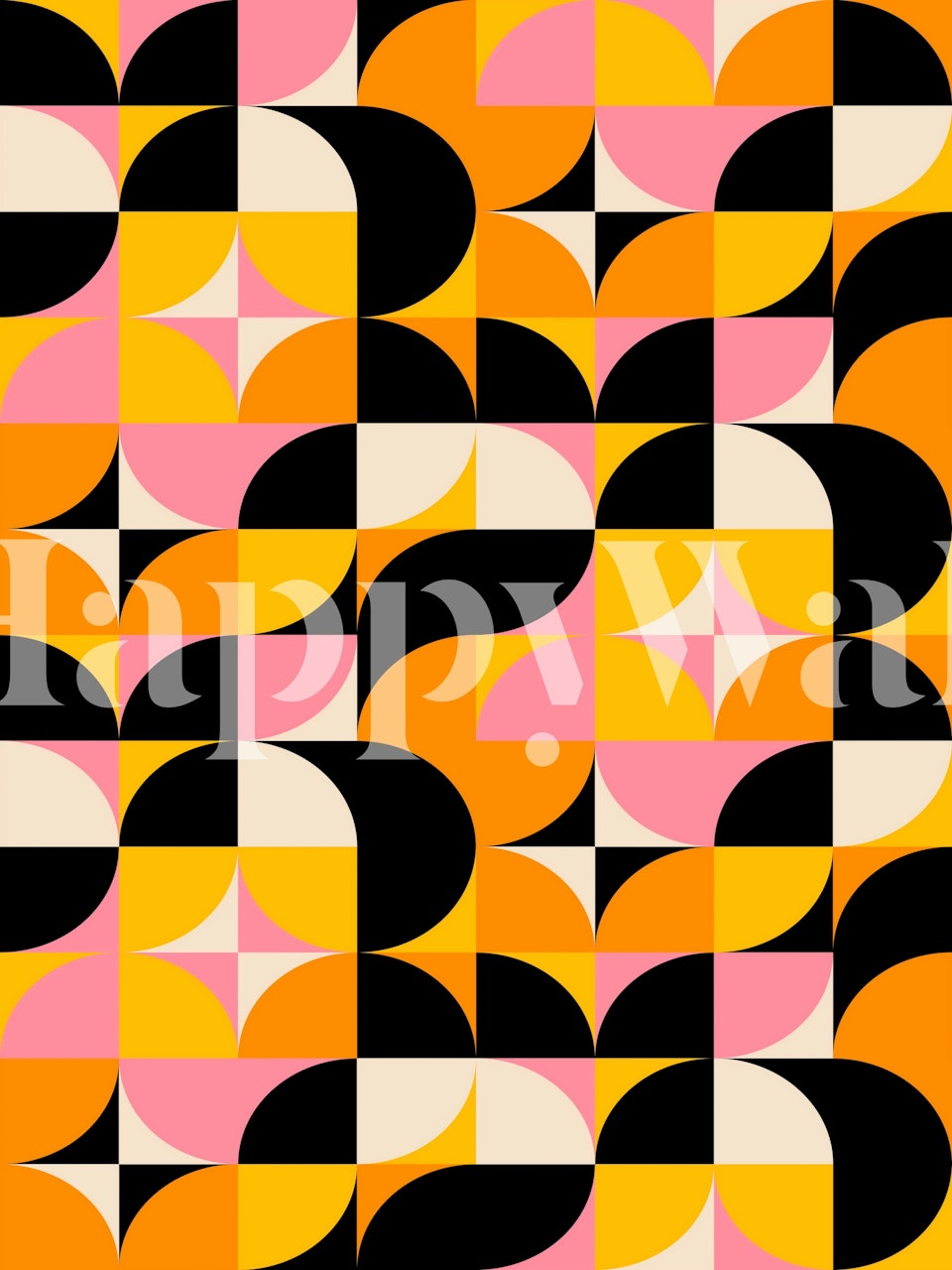 Vivid Retro Geometry wallpaper in a room