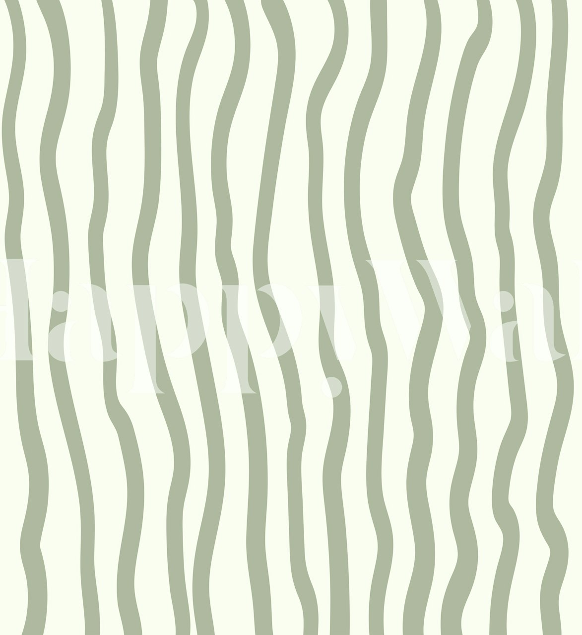 Sage Green Striped wallpaper in einem Raum