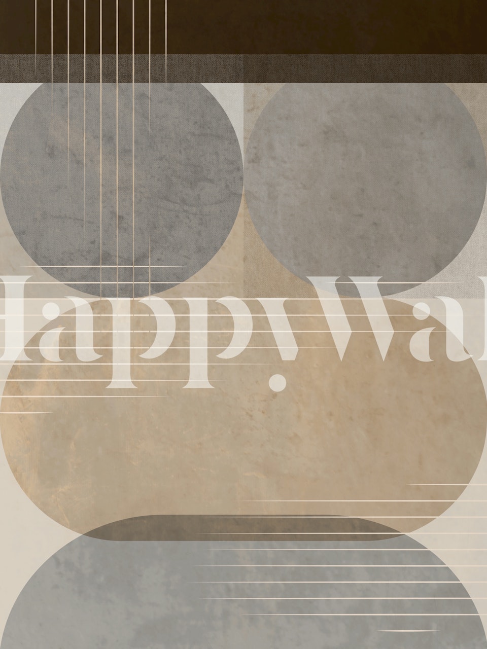 Design de papel de parede Elegant Abstraction em um quarto