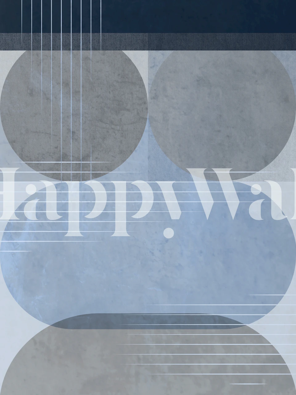 Geometric shapes in grey and blue tones abstract wallpaper