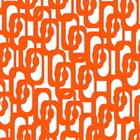 Mid Century Modern Orange Loops Abstract wallpaper