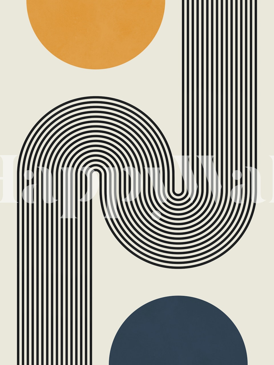 Vintage Sun and Stripes tapeta v pokoji