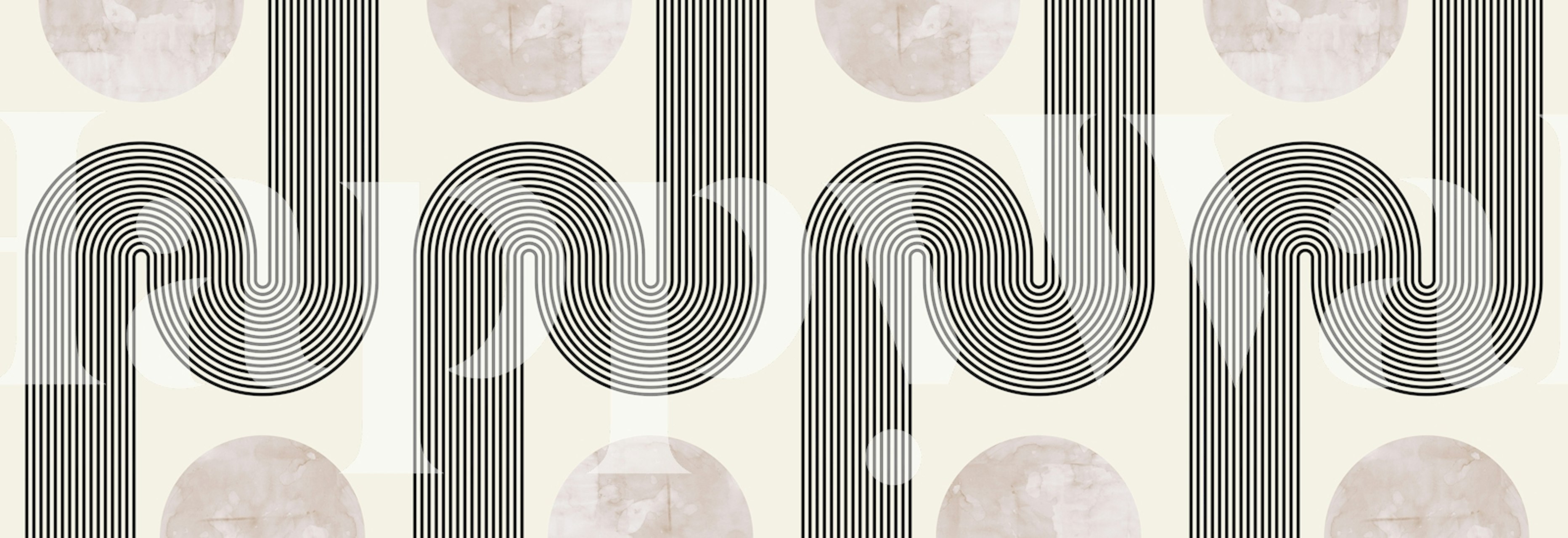 Papier peint Abstract Linear Flow dans une pièce