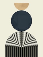 Art Deco Sun & Moon wallpaper