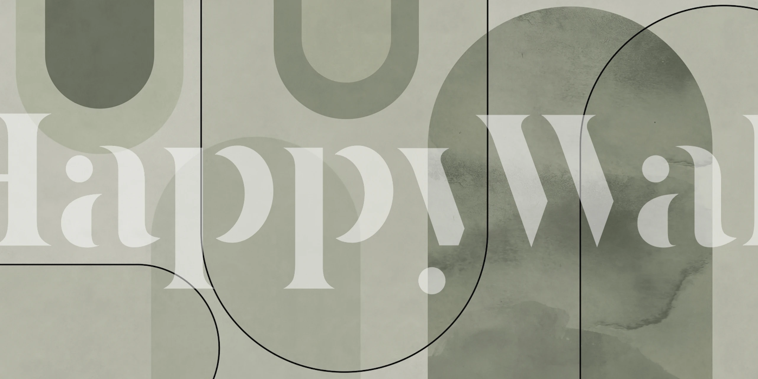 Abstract Sage Curves wallpaper displayed in a room