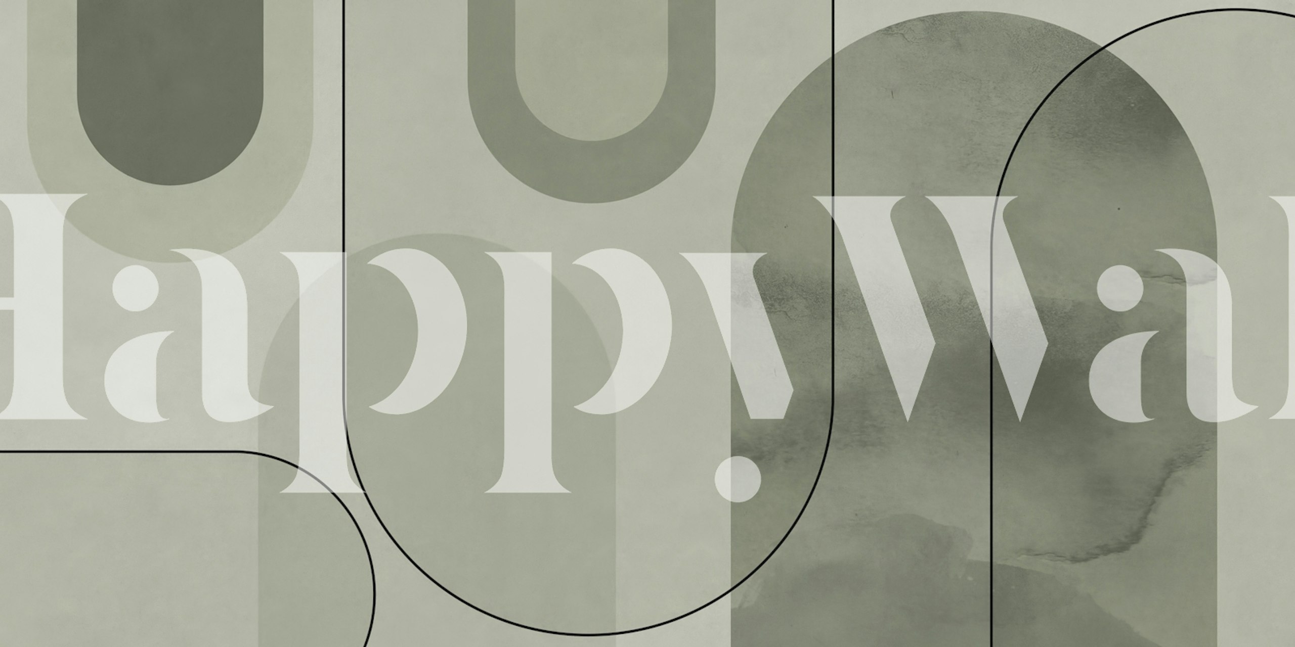 Abstract Sage Curves wallpaper displayed in a room