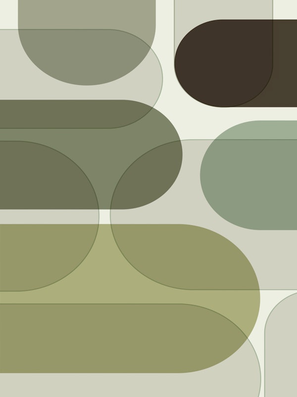 Minimalist Green Arcs