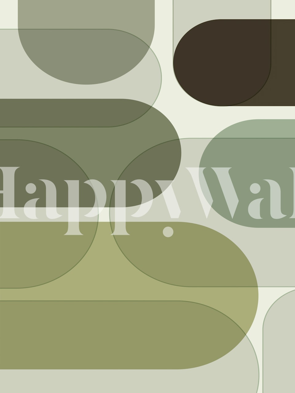 Minimalist green arcs geometric shapes wallpaper