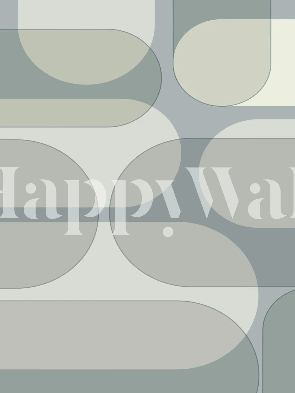 Soft Hues Geometric papier peint dans une pièce