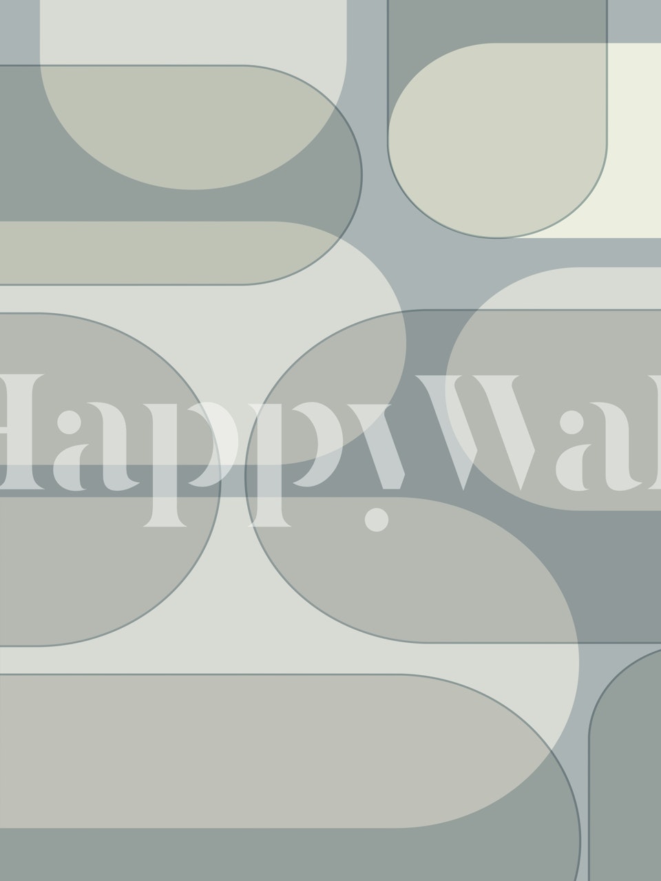 Soft Hues Geometric wallpaper in a room