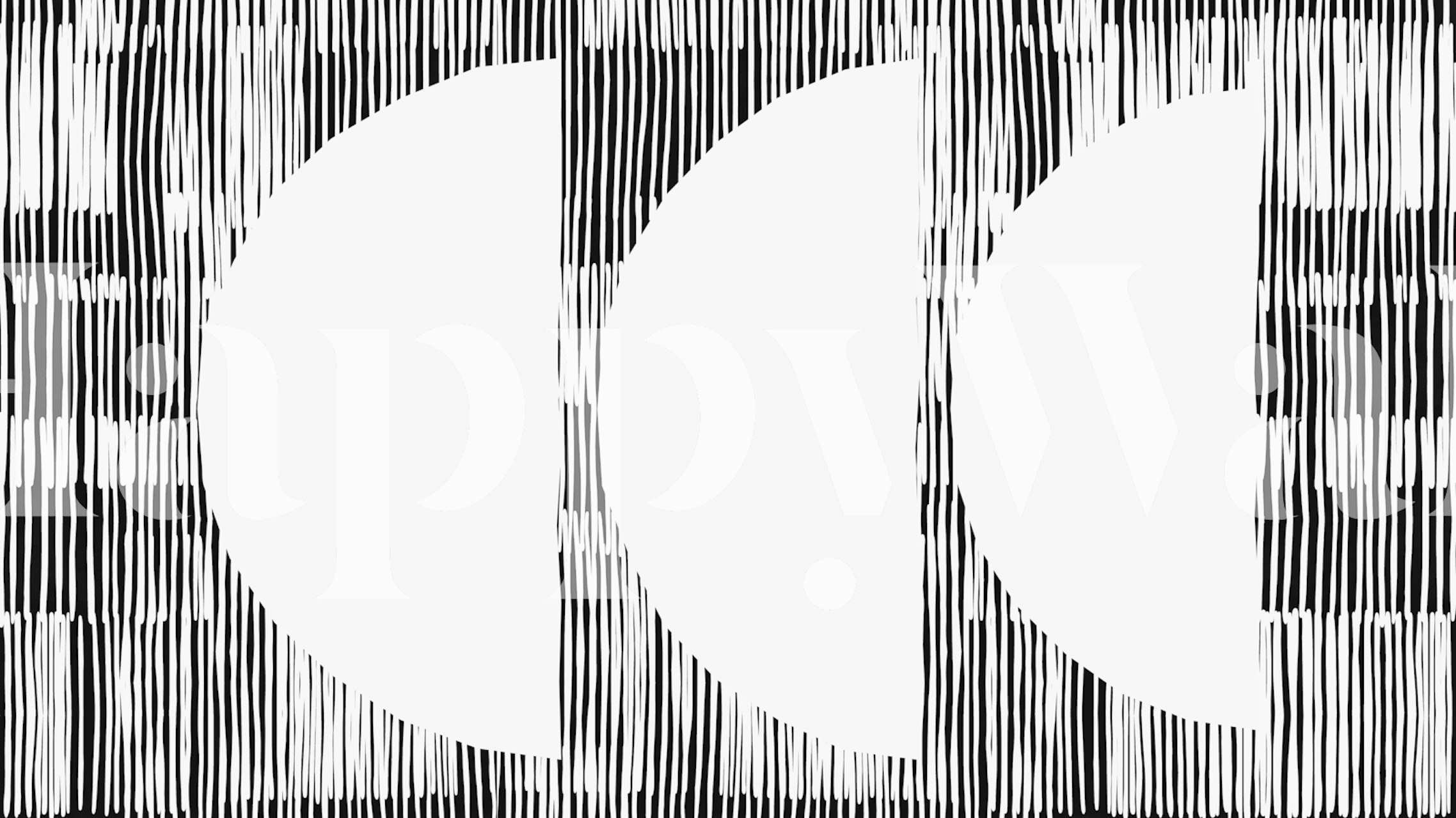 Monochrome Eclipse Mid-Century carta da parati in una stanza