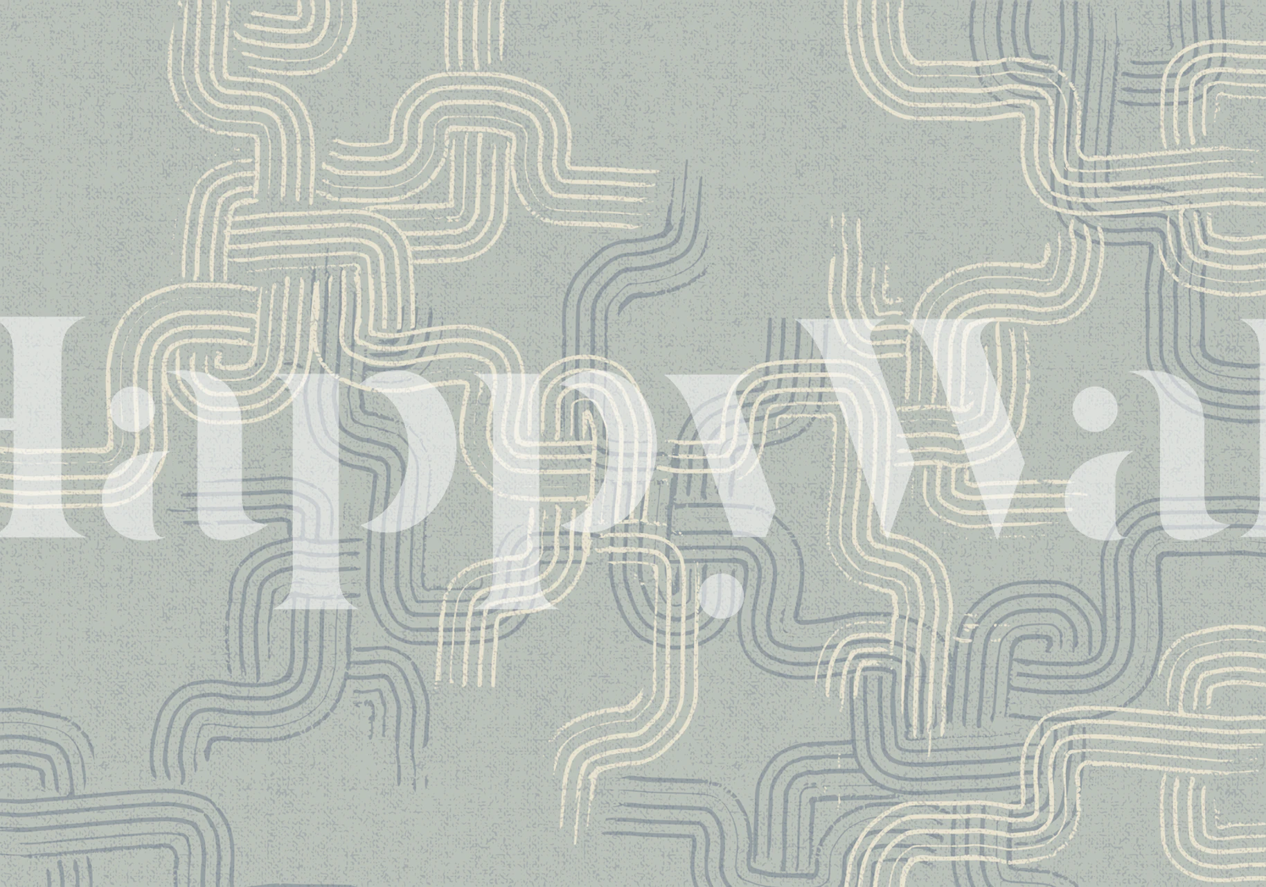 Calming blue wallpaper em um quarto moderno