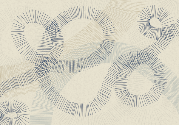 calming essentials Curved Lines blue