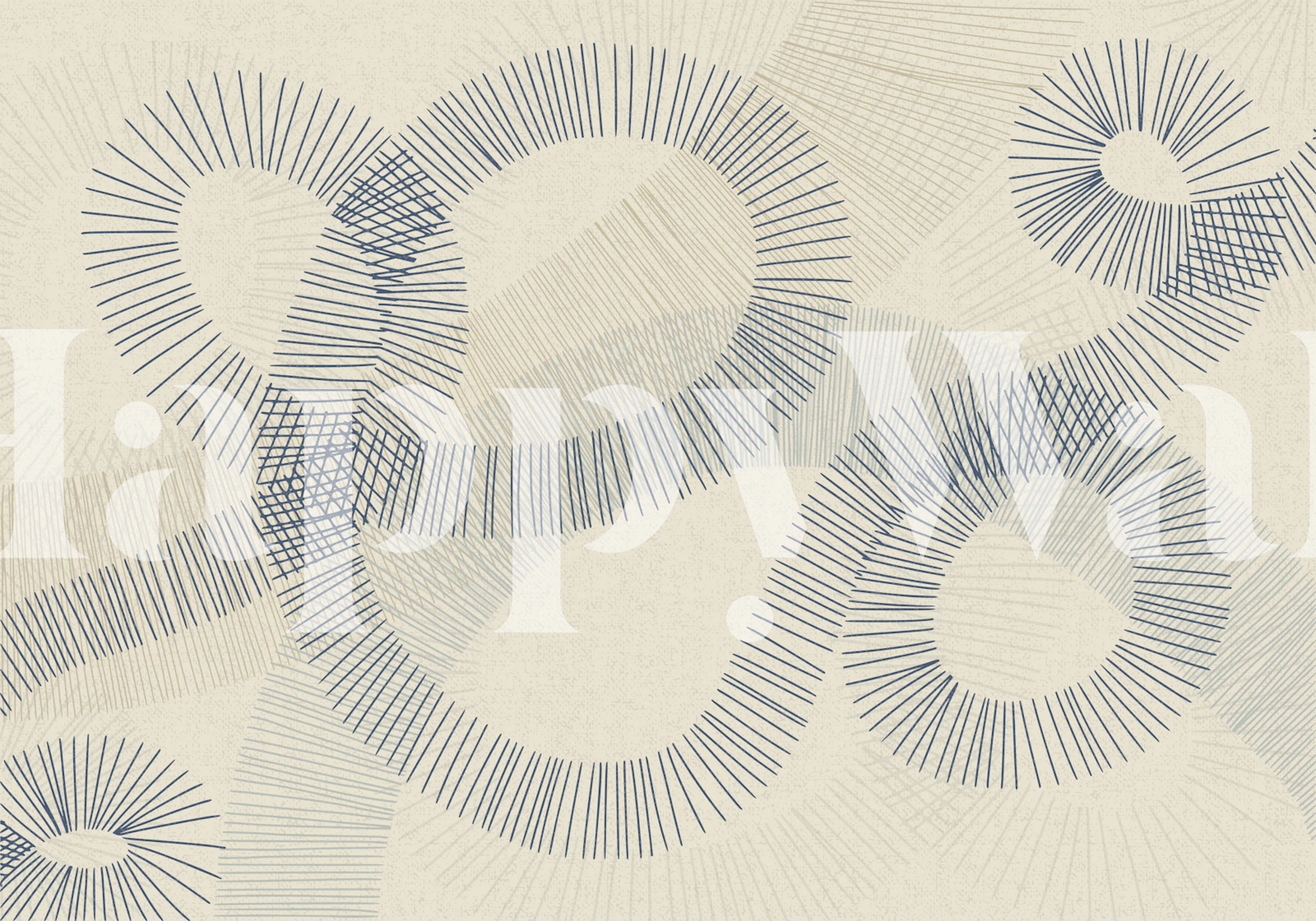 Calming essentials wallpaper s zakrivljenim linijama u plavoj boji