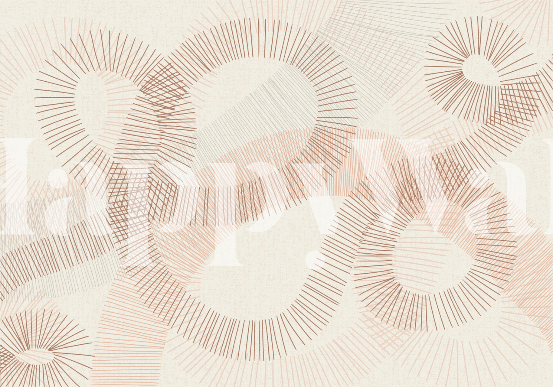 Curved Lines sand papel pintado en una habitación