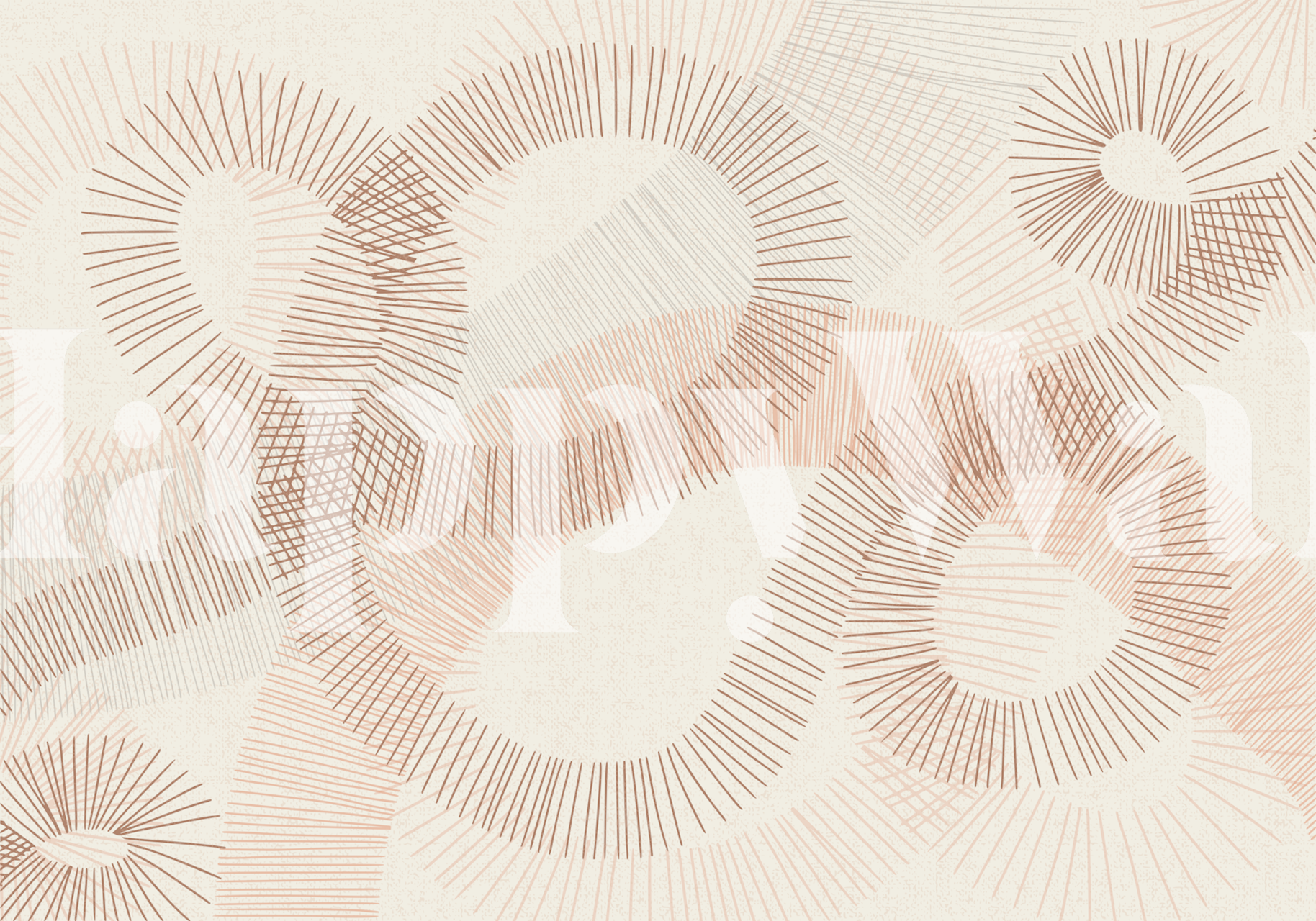 Curved Lines sand papel de parede em um quarto